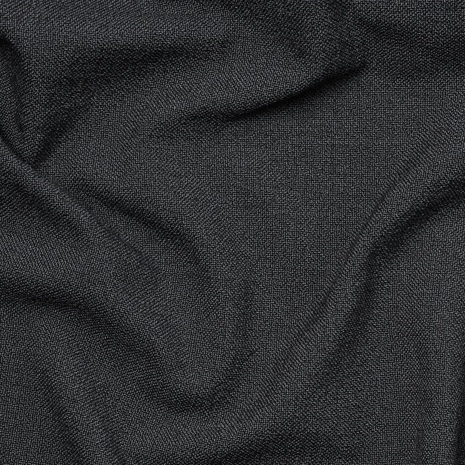 Black fabric close-up, showing durable, textured weave.