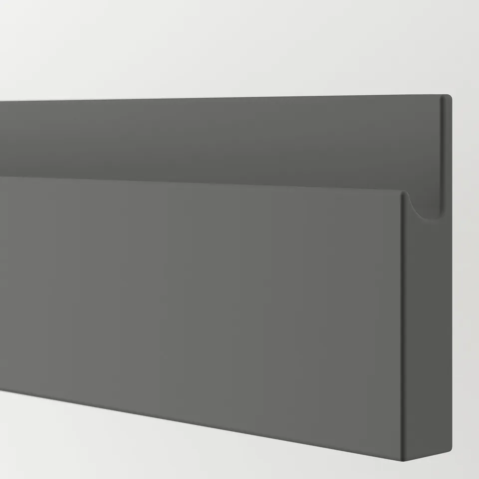 Dark grey drawer with smooth, modern design. Integrated handle, clean lines, high-quality finish.