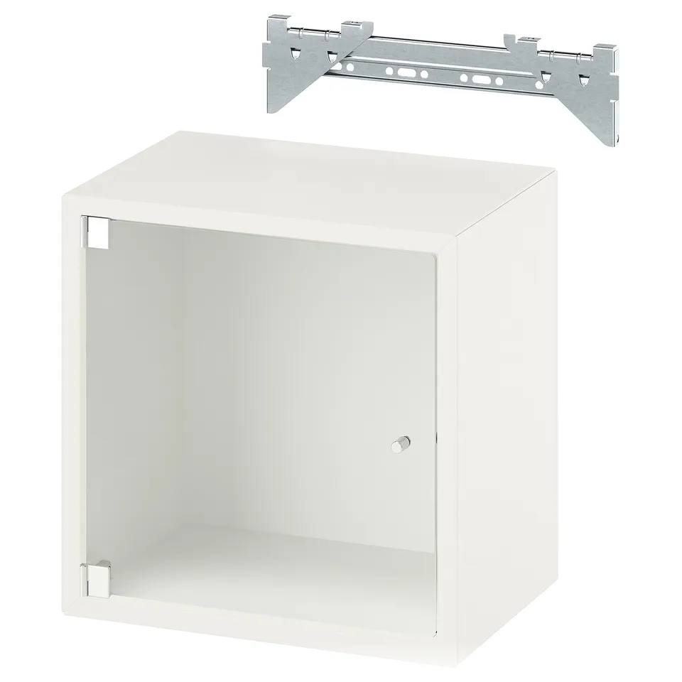 EKET Wall cabinet with glass door, white, 35x25x35 cm