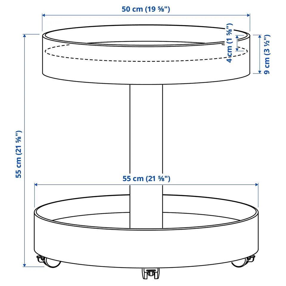 Illustration with measurements for the product: STOCKHOLM 2025.