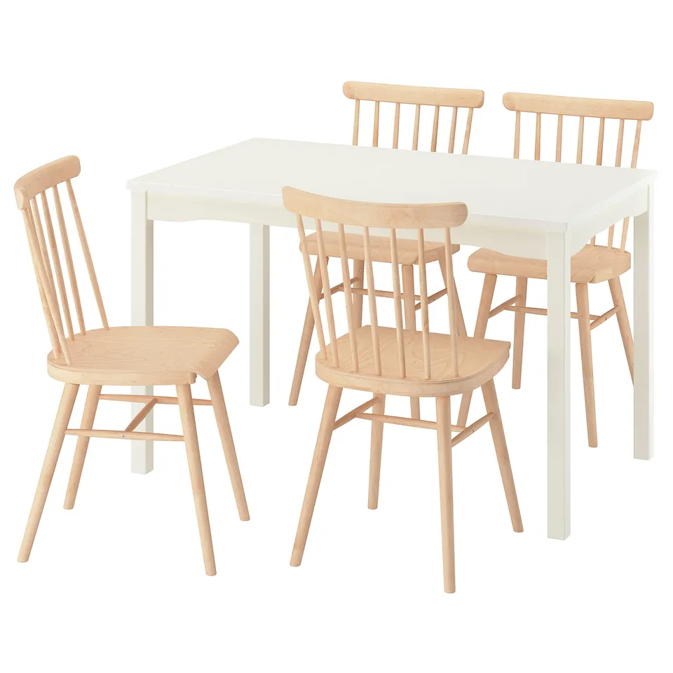part: HAUGA / HÖGVED table and 4 chairs