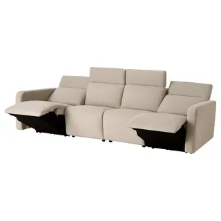 LJUNGBYHED 4 seat sofa w 2 electr recliners, Öreryd light beige, Width 290 x Depth 100 x Height 101 cm
