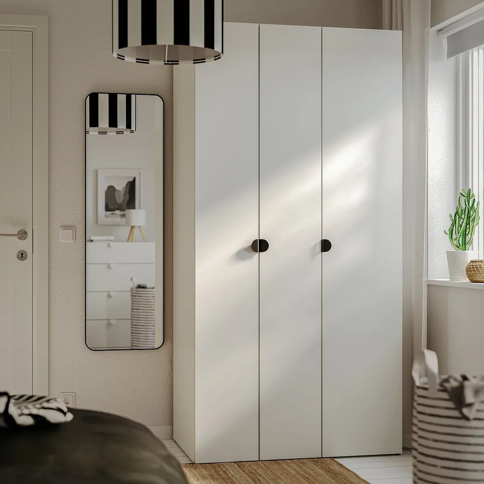LASTARE Wardrobe combination, white, 100x62x201 cm