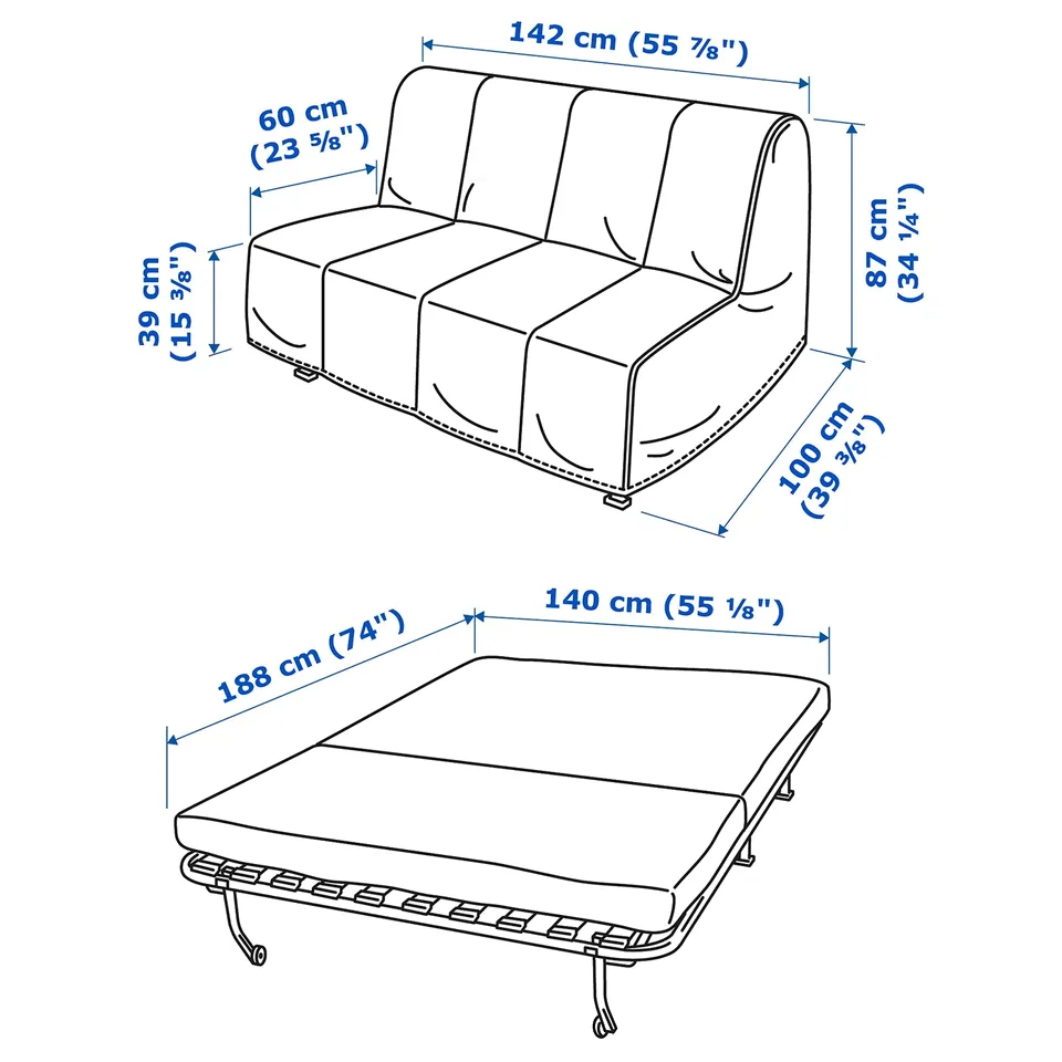 Illustration with measurements for the product: LYCKSELE MURBO.