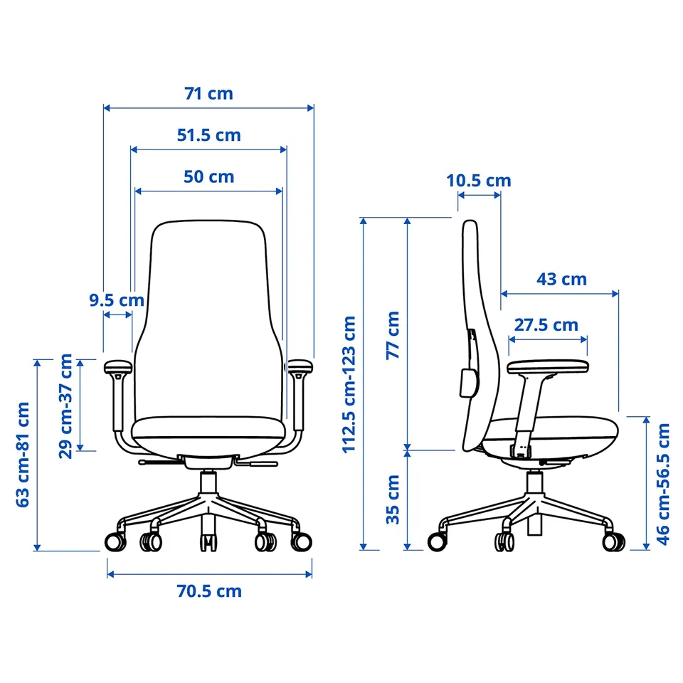 part: GRÖNFJÄLL office chair with armrests
