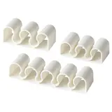 KALKSTUFF cable holder, set of 3, white, Length 7.1 x Width 2.0 x Height 1.6 cm