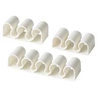 KALKSTUFF cable holder, set of 3, white, Length 7.1 x Width 2.0 x Height 1.6 cm