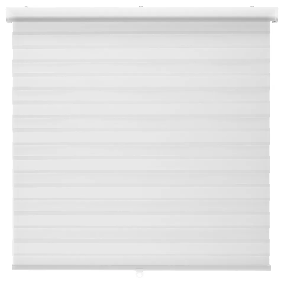 A TANDLUNDFLY dual roller blind, white, with translucent and blockout layers, designed for light and privacy control.