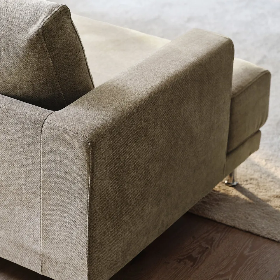 UPPÅKRA sofa: high-quality grey fabric, deep cushions, sturdy wood frame. Comfortable, durable, and stylish.