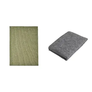 MORUM/STOPP set: rug flatwoven, in/outdoor + rug underlay with anti-slip, green, Length 230 x Width 160 cm