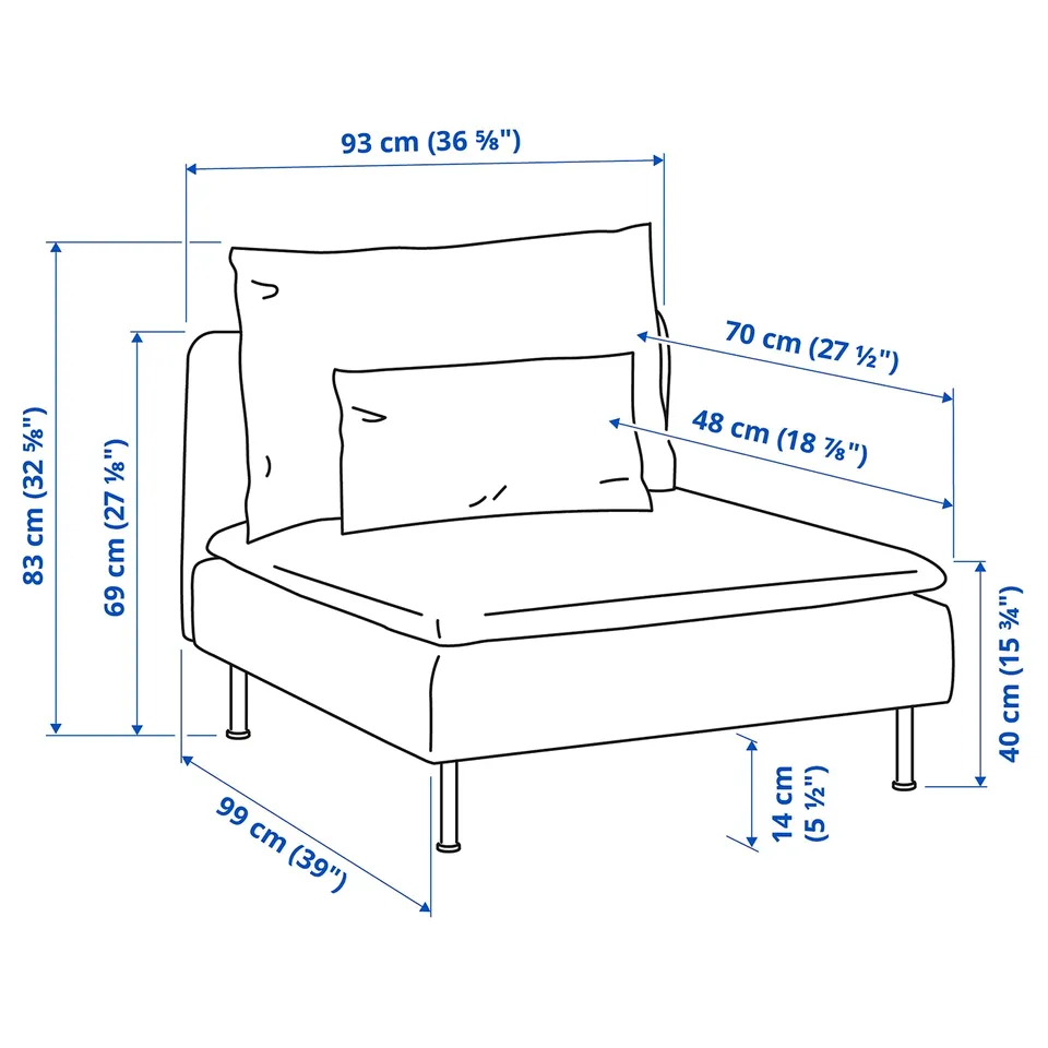SÖDERHAMN 1-seat section, Kelinge beige