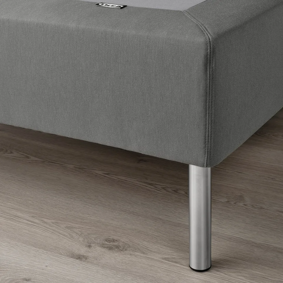 LYNGÖR Slatted mattress base, incl leg/dark grey, 150x200 cm