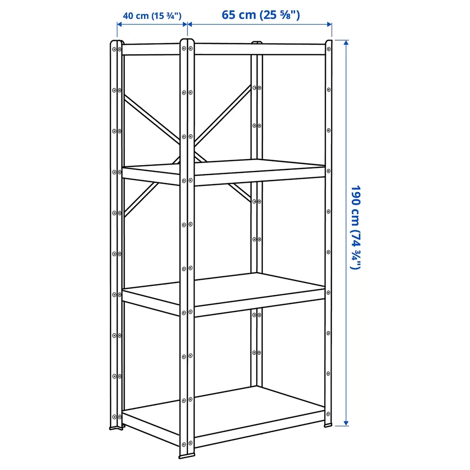 Illustration with measurements for the product: BROR.