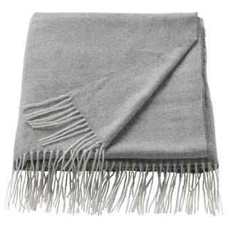 HOLMVI throw, grey, 120x160 cm