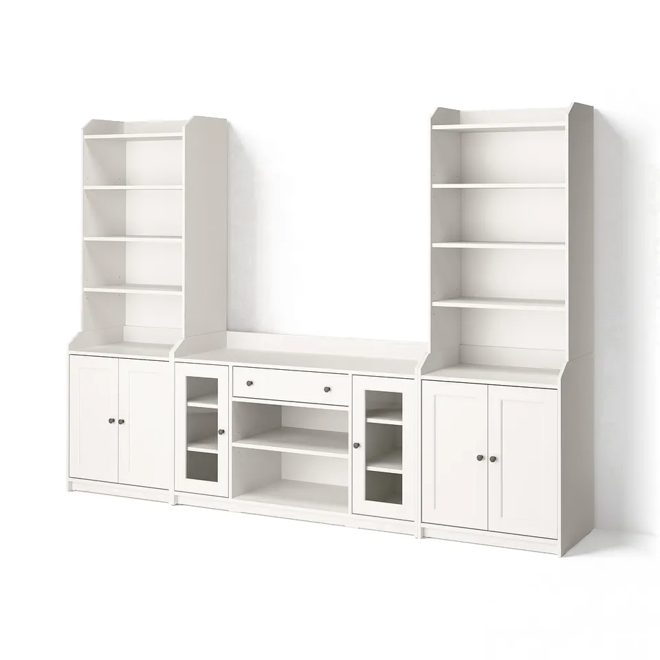 HAUGA Storage combination, white, 279x46x199 cm