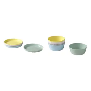 KALAS set: plate+ bowl, mixed colours