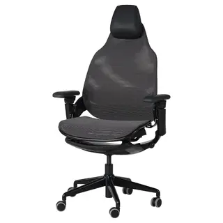 BÄSTBOLL gaming chair, black/Mjuk black, Width 69 x Depth 69 cm