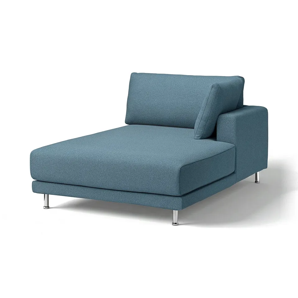 UPPÅKRA sofa, teal, modern design with subtle angles, upholstered in recycled polyester.