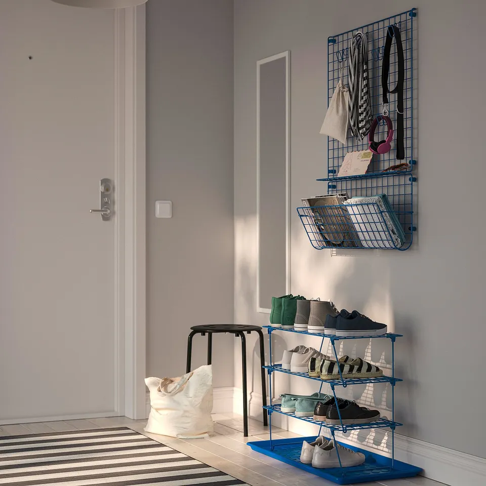 GREJIG / BAGGMUCK Hallway furniture, set of 6, blue