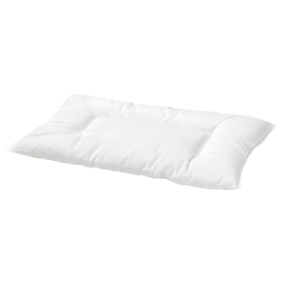 Recycled polyester pillow with cotton cover