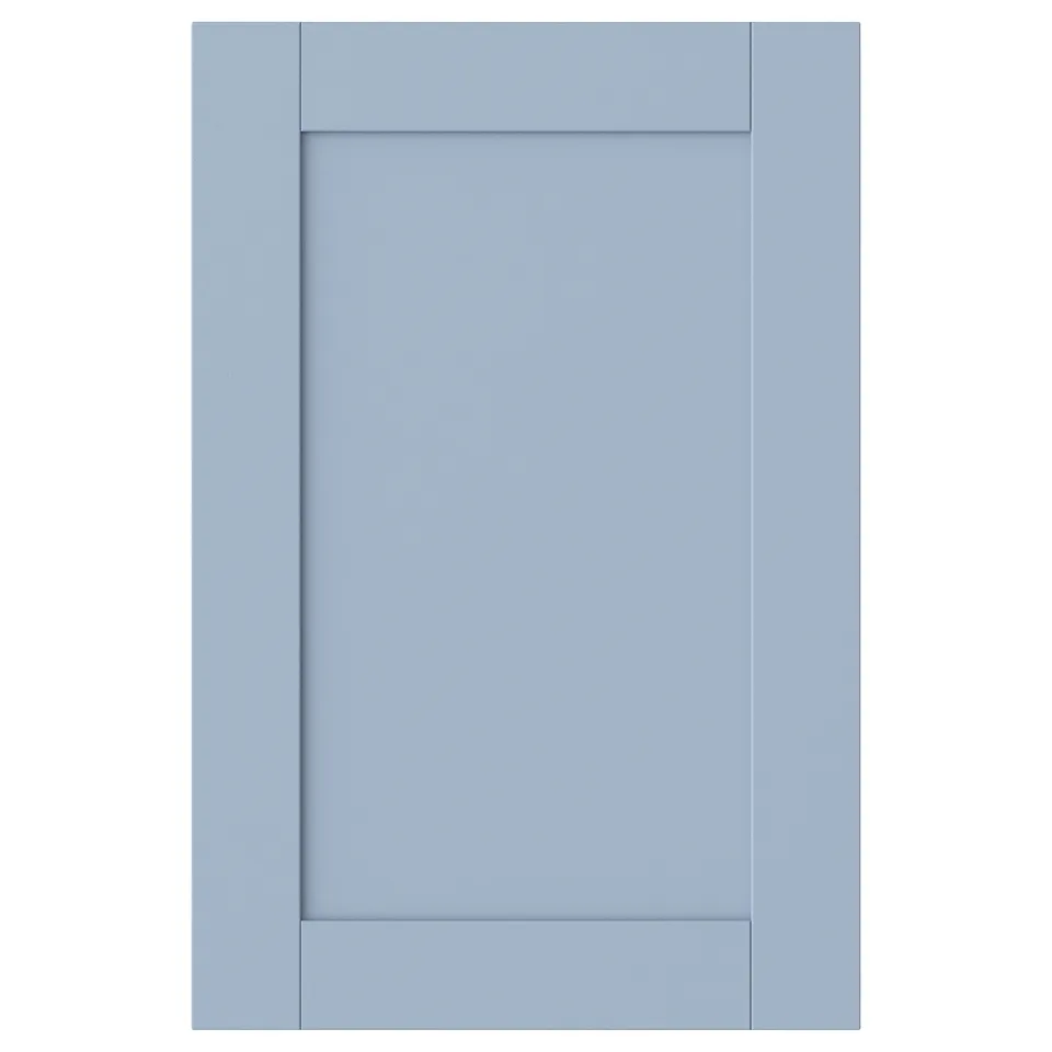 SANNIDAL blue cabinet door, rectangular with simple design, smooth finish.