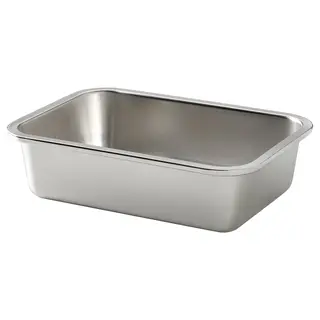 IKEA 365 + food container, rectangular/stainless steel, 1.0 l