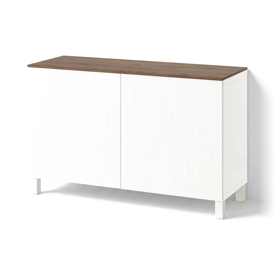 BESTÅ Storage combination with doors, white/Förvaltare white, 120x42x75 cm