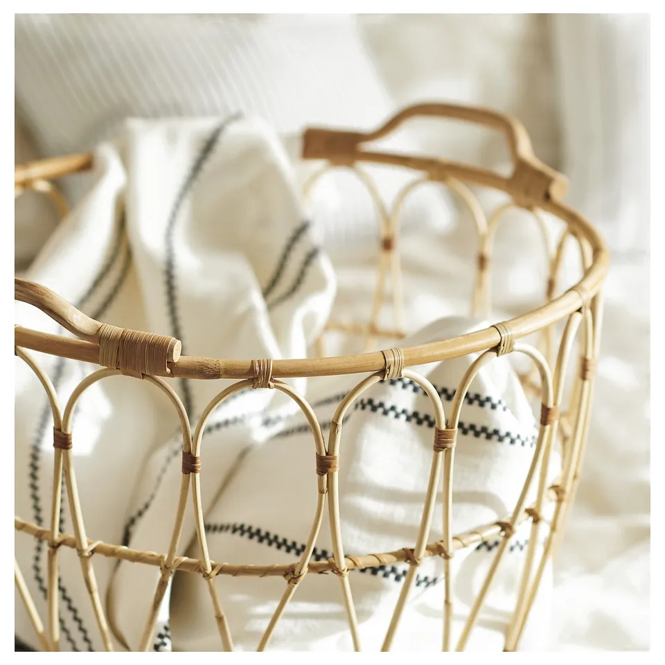 SNIDAD Basket, rattan, 54x39 cm