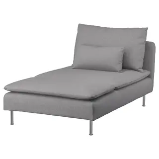SÖDERHAMN cover for chaise longue, Tonerud grey