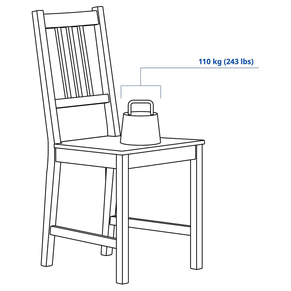 PINNTORP Chair, black stained/pine