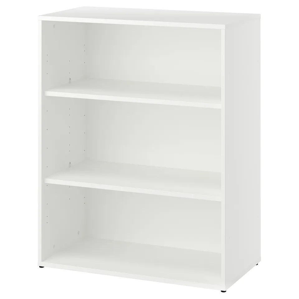 White LASTARE 3-shelf bookcase, simple modern design.