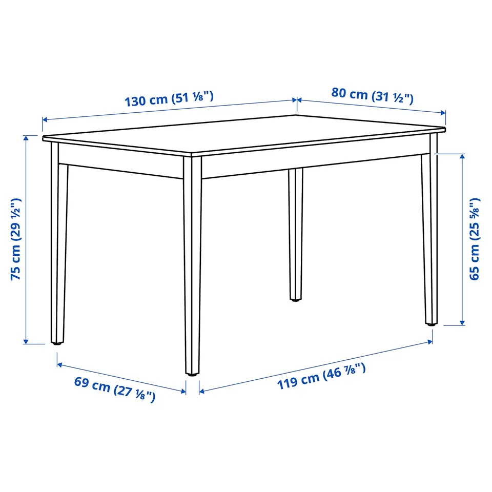 part: NÄSINGE / HÖGVED table and 4 chairs