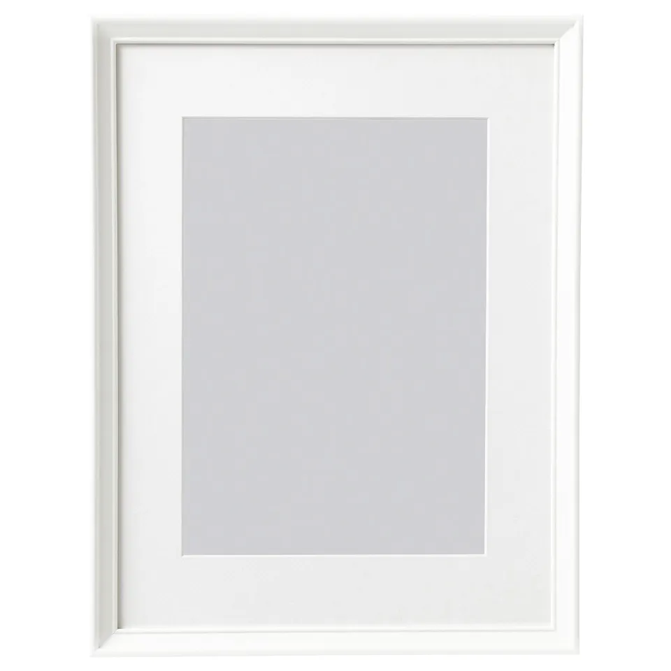 KNOPPÄNG - white picture frame, rectangular with a thin edge and traditional profile.