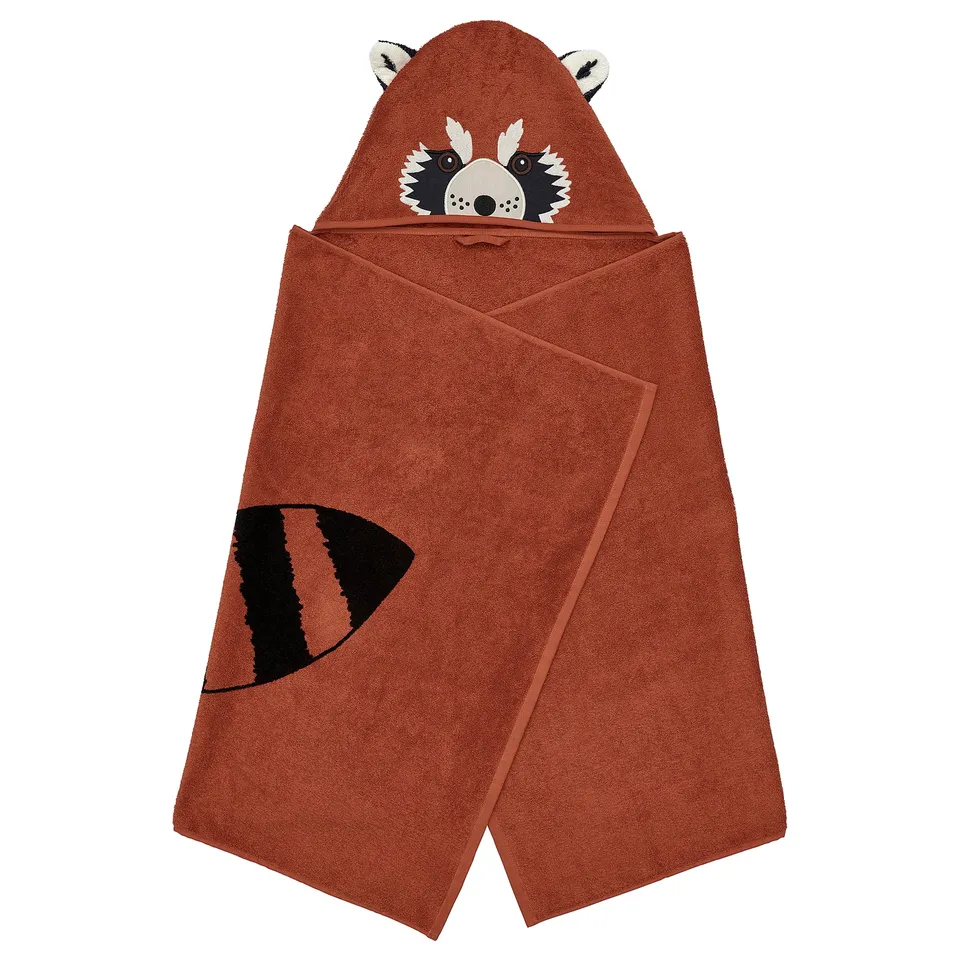 ALPTALL Towel with hood, red panda, 70x140 cm