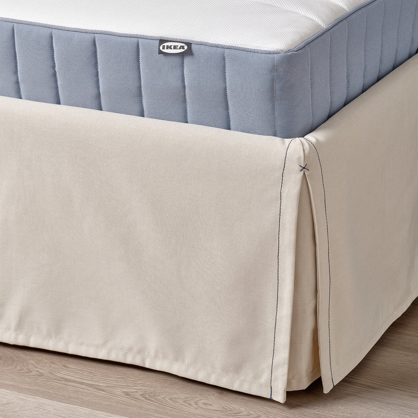 Bed skirt with under-bed storage