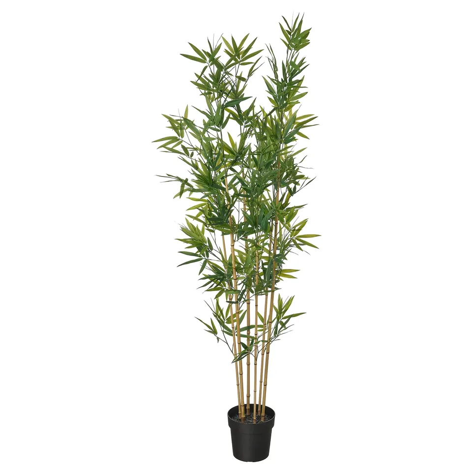 FEJKA potted fake bamboo, green. Eco-friendly plastic.