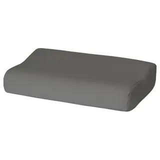 ROSENSKÄRM pillowcase for ergonomic pillow, grey, Length 33 x Width 50 cm