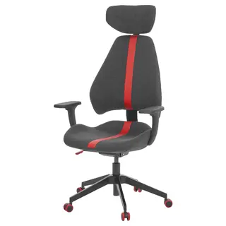 GRUPPSPEL gaming chair, Gunnared black/grey, Width 69 x Depth 68 cm