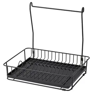 HULTARP dish drainer, black, Length 29.8 x Width 38.5 x Height 37.3 cm