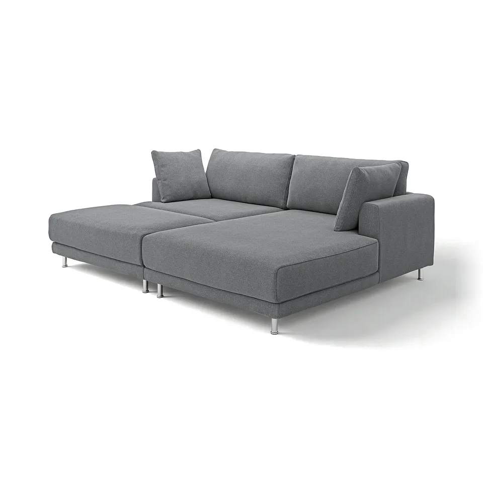UPPÅKRA grey fabric sectional sofa.