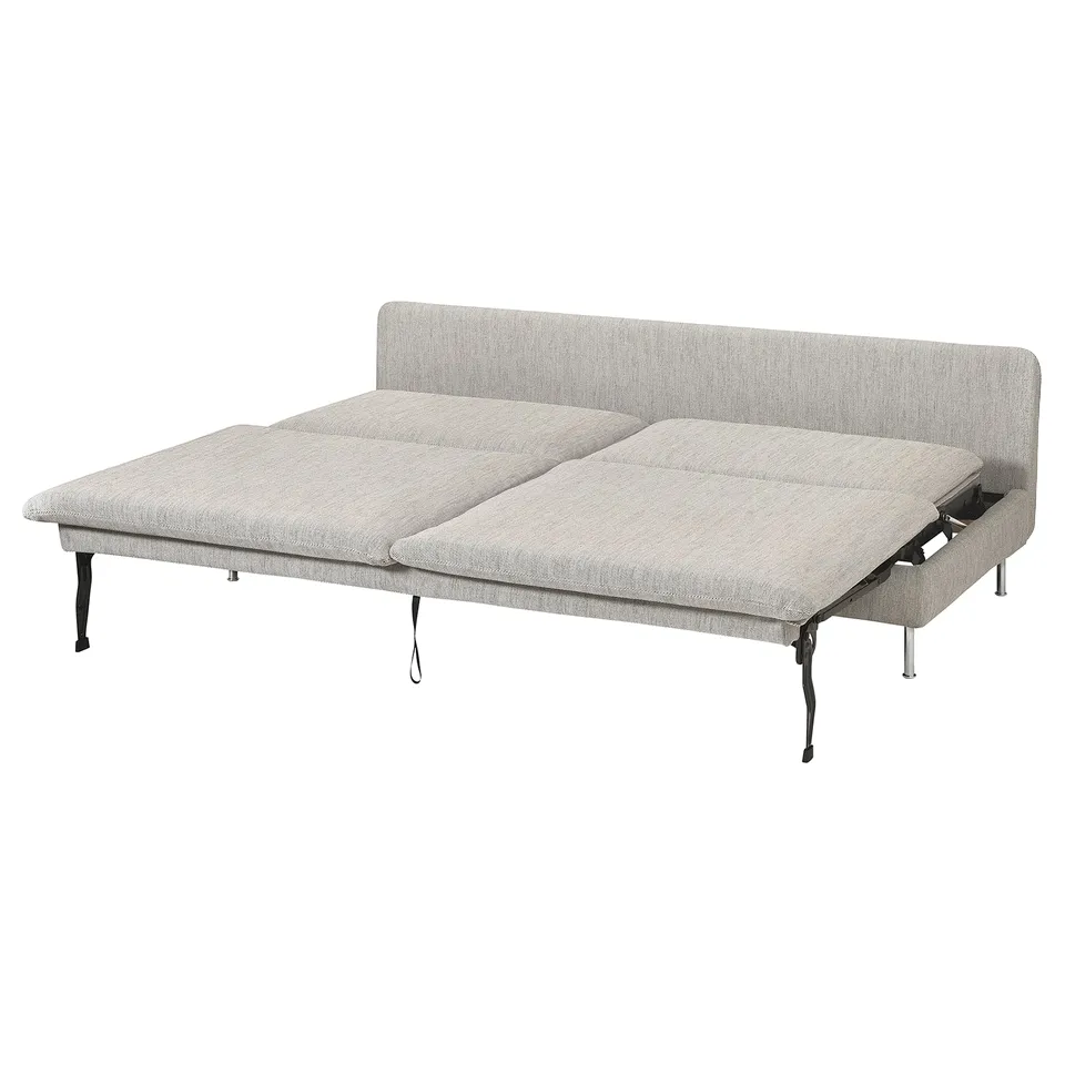 SÖDERHAMN Cover for 3-seat sofa-bed section, Viarp beige/brown