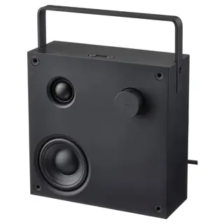 VAPPEBY bluetooth speaker, black/gen 3, Width 20 x Depth 8 x Height 20 cm