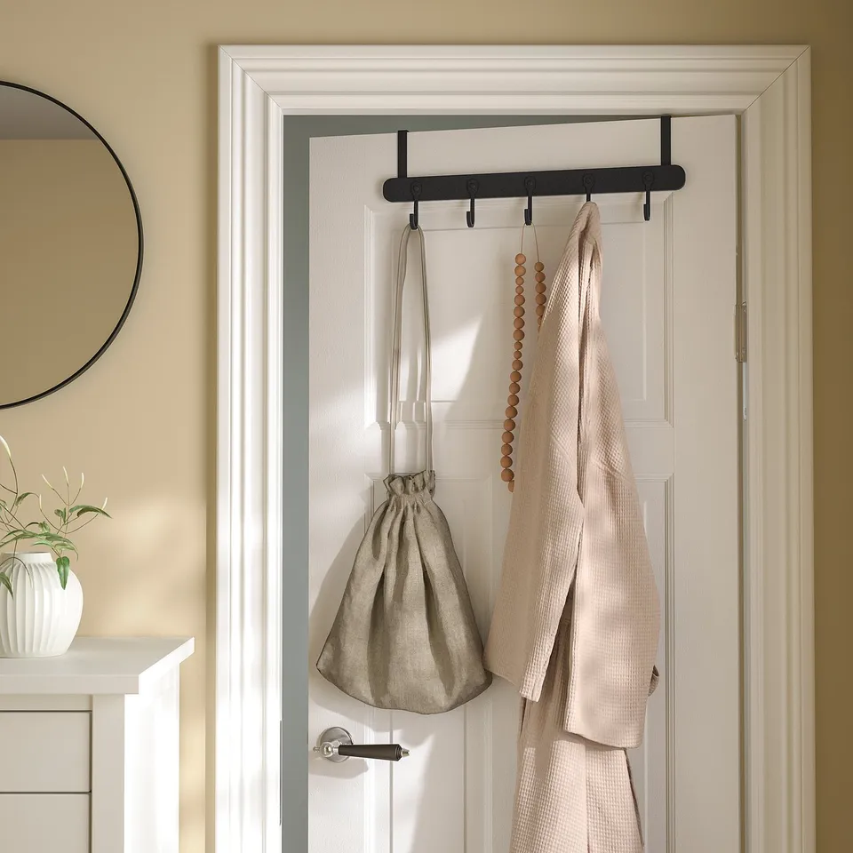 ÅRSJÖN Hanger for door/wall, black