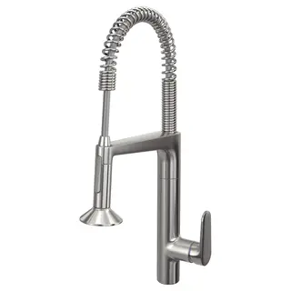 MAJSJÖN kitchen mixer tap pull down w spray, stainless steel colour, Height 560 mm