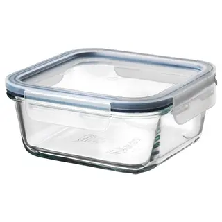 IKEA 365 + food container with lid, square glass/plastic, 600 ml