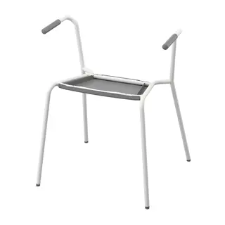 LÄKTARE underframe for chair with armrests, white, Width 55 x Depth 50 x Height 67 cm