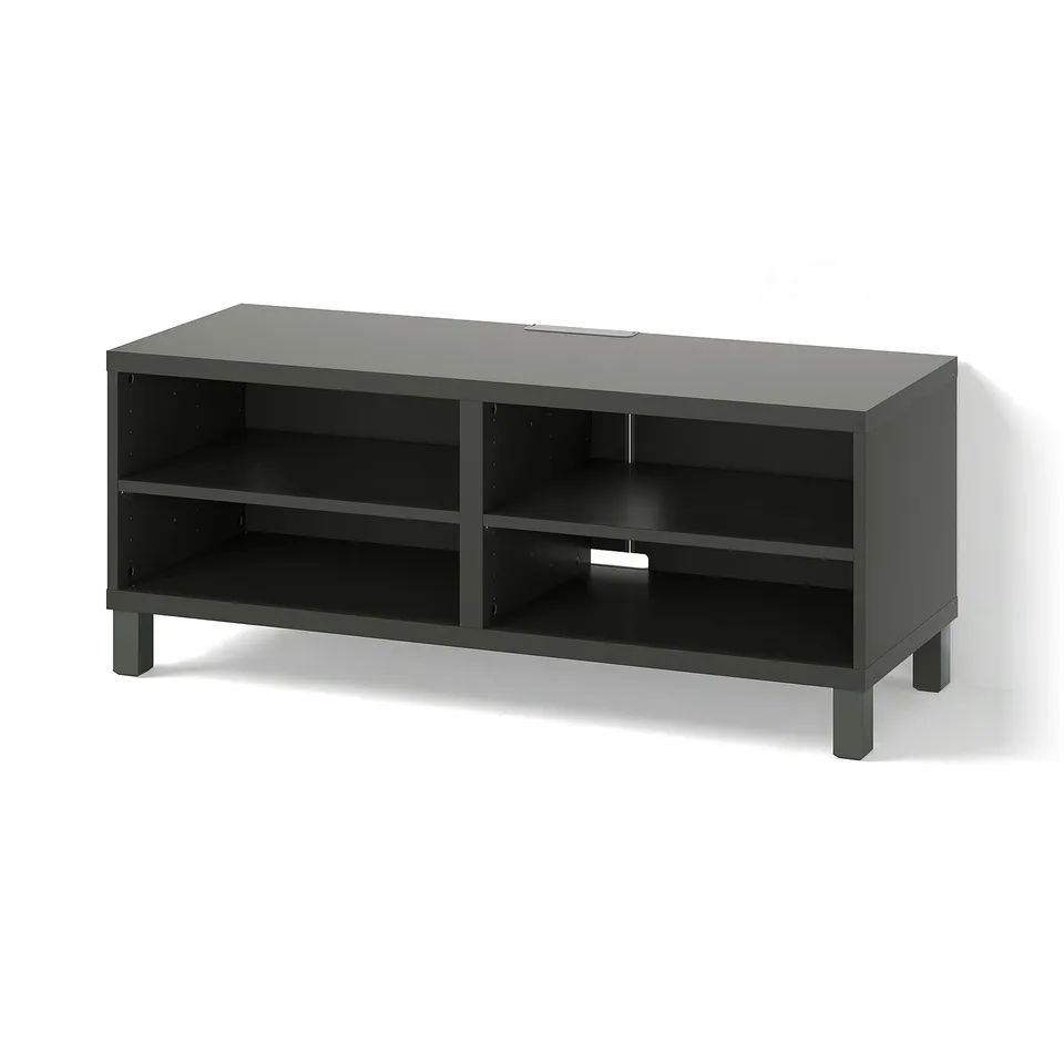 BESTÅ TV bench, dark grey, 120x40x48 cm