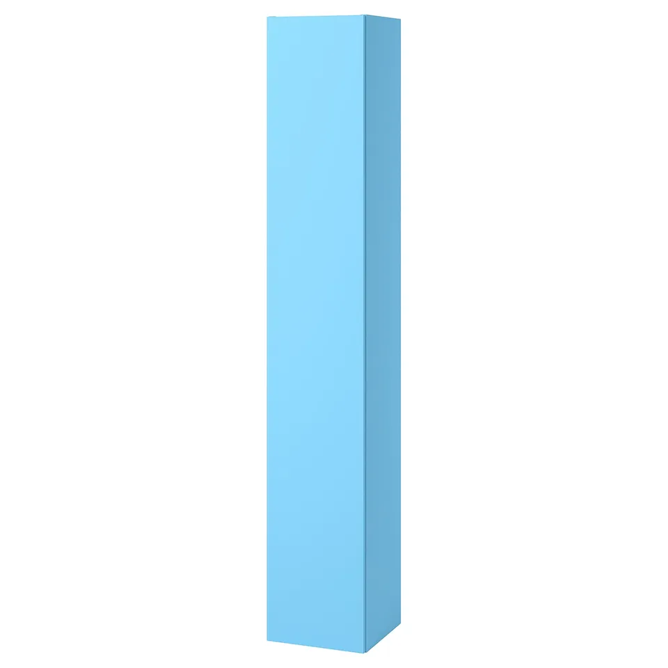 ENHET High cabinet with door, light blue, 30x32x180 cm