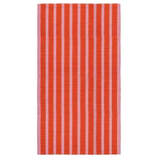 VÄGSKYLT rug, flatwoven, pink/orange, 80x150 cm