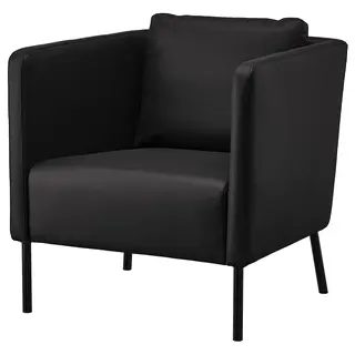 EKERÖ armchair, Bomstad black, Width 70 x Depth 73 x Height 75 cm